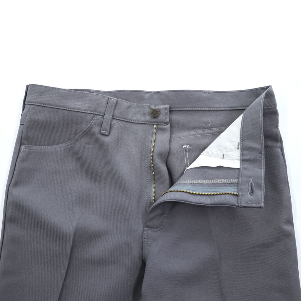 Wrangler ポリエステル ブーツカットパンツ ランチャードレスジーンズ 35×30 グレー フレア センタープレス メキシコ製 B2GY（7枚目）
