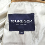 McGREGOR ゴートスエードレザー ボンバージャケット MA-1 リブブルゾン XL キャメル ブラウン ジップポケット