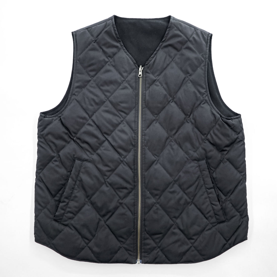 TAION リバーシブル ダウンベスト M ブラック Vネック ジップアップ UNITED ARROWS green label relaxing別注