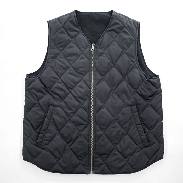 TAION リバーシブル ダウンベスト M ブラック Vネック ジップアップ UNITED ARROWS green label relaxing別注