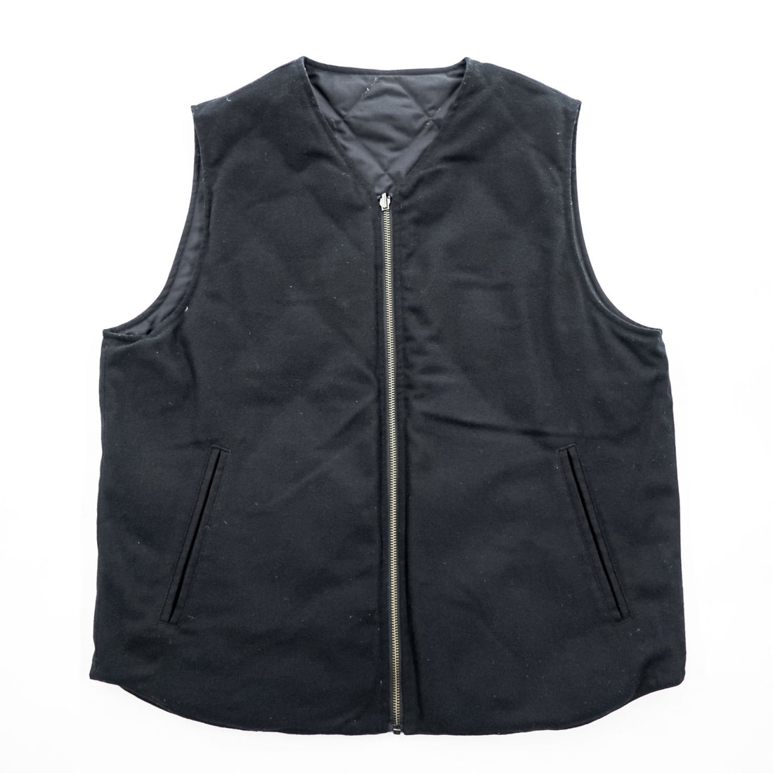 TAION リバーシブル ダウンベスト M ブラック Vネック ジップアップ UNITED ARROWS green label relaxing別注