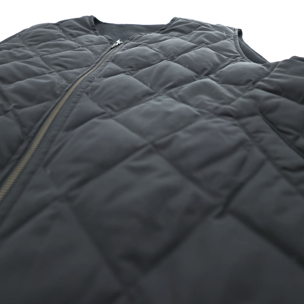 TAION リバーシブル ダウンベスト M ブラック Vネック ジップアップ UNITED ARROWS green label relaxing別注
