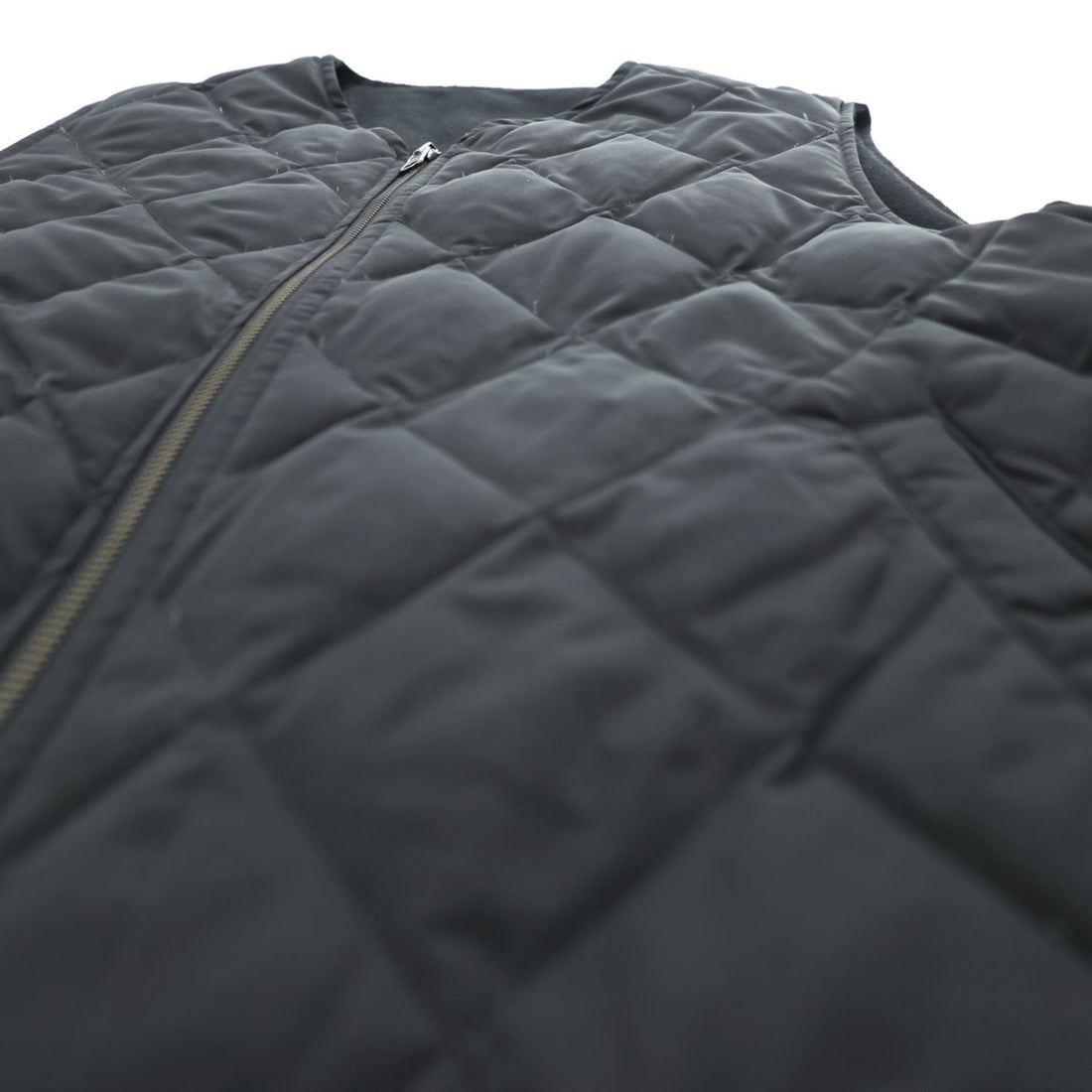 TAION リバーシブル ダウンベスト M ブラック Vネック ジップアップ UNITED ARROWS green label relaxing別注