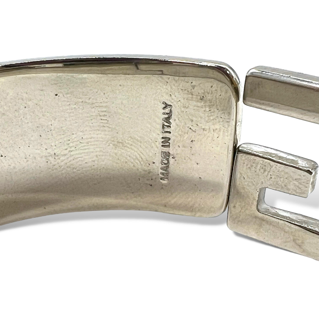GUCCI G icon logo motif bracelet bangle silver made in Italy