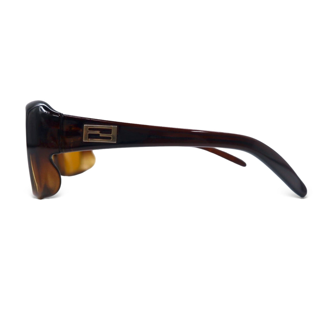 FENDI Italian Sunglasses Rectangle Brown FF Logo SL7672