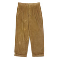 346 BROOKS BROTHERS タック ワイド コーデュロイパンツ 35 ブラウン コットン フランス製生地 - 日本然リトテ