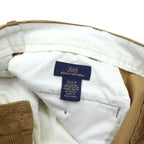 346 BROOKS BROTHERS タック ワイド コーデュロイパンツ 35 ブラウン コットン フランス製生地 - 日本然リトテ