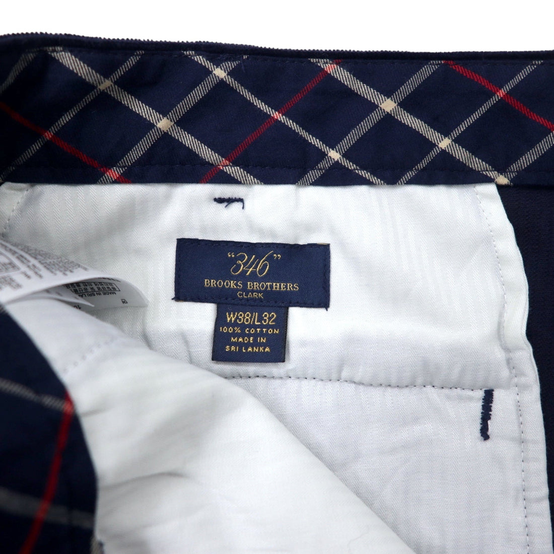 346 BROOKS BROTHERS ワイドシルエット コーデュロイ テーパードパンツ 38 ネイビー コットン スリランカ製 - 日本然リトテ