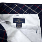 346 BROOKS BROTHERS ワイドシルエット コーデュロイ テーパードパンツ 38 ネイビー コットン スリランカ製 - 日本然リトテ