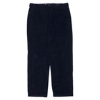 346 BROOKS BROTHERS ワイドシルエット コーデュロイ テーパードパンツ 38 ネイビー コットン スリランカ製 - 日本然リトテ