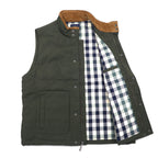 346 BROOKS BROTHERS ダウンベスト インサレーションベスト 中綿 L カーキ ポリエステル 襟コーデュロイ - 日本然リトテ