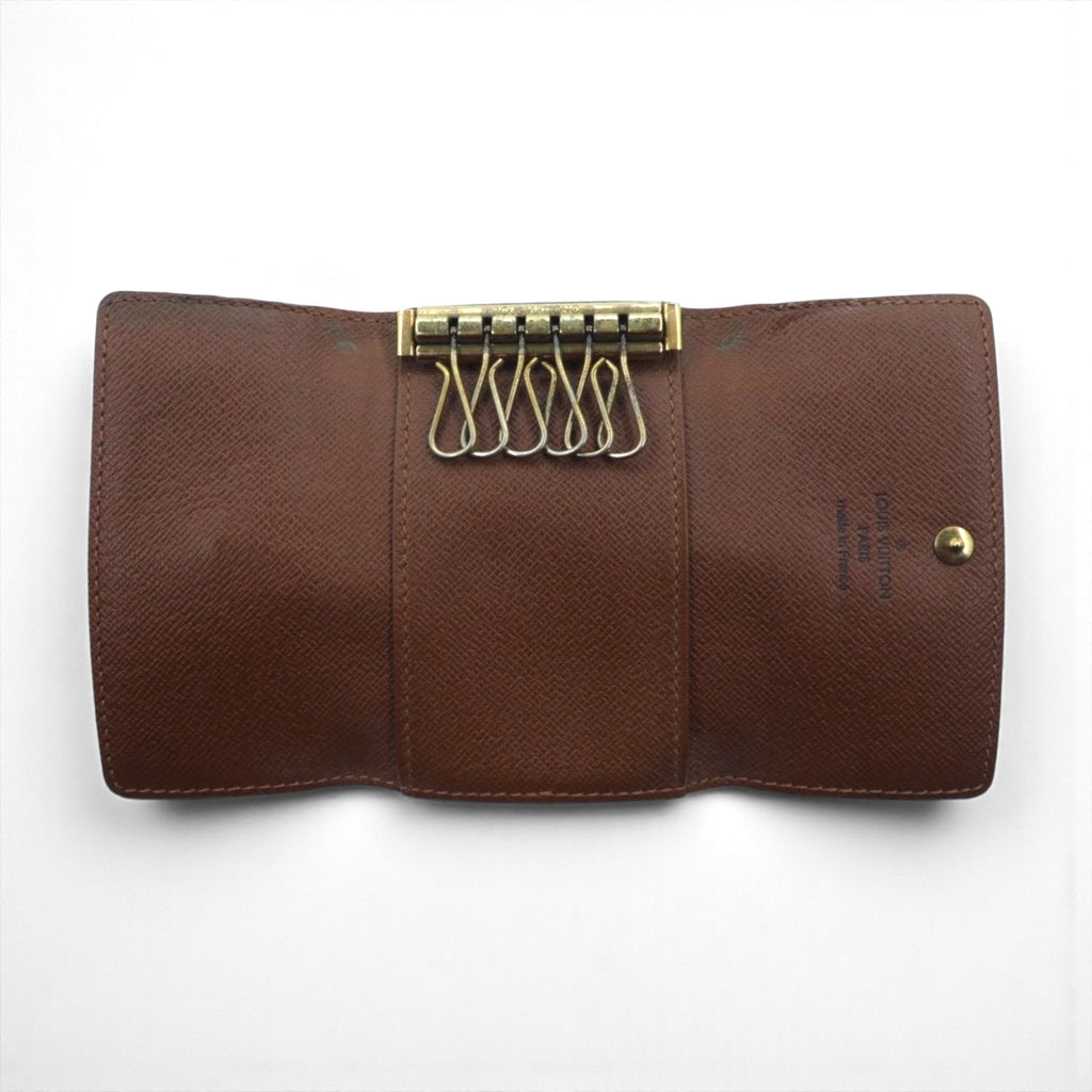 LOUIS VUITTON Monogram Multicle 6 6 Key Case Brown M62630 Made in France