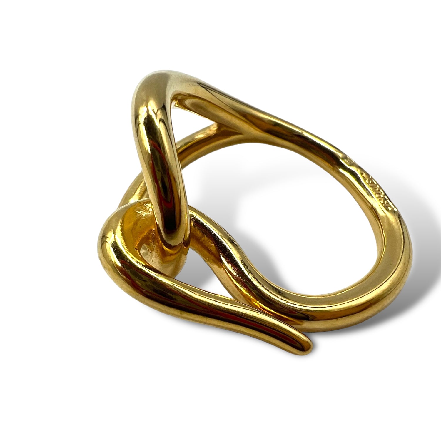 HERMES Scarf Ring Jumbo Gold Metal Anneau Jumbo – 日本然リトテ