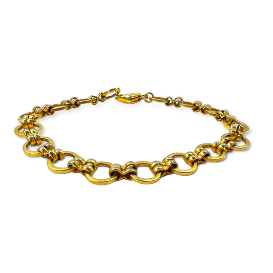 日本然リトテ-古着オンライン-Christian Dior ドイツ製 オールド サークル ブレスレット ゴールド GERMANY刻印-Christian Dior Germany MADE VINTAGE Circle Bracelet Gold GERMANY engraved