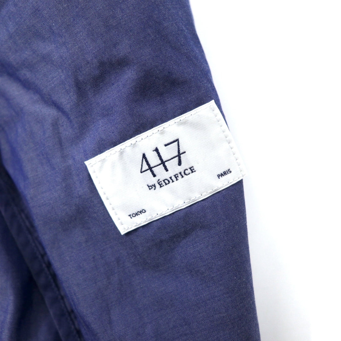 417 EDIFICE 2B テーラードジャケット L ブルー コットン 15 - 010 - 312 - 3006 未使用品 - 日本然リトテ