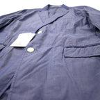 417 EDIFICE 2B テーラードジャケット L ブルー コットン 15 - 010 - 312 - 3006 未使用品 - 日本然リトテ