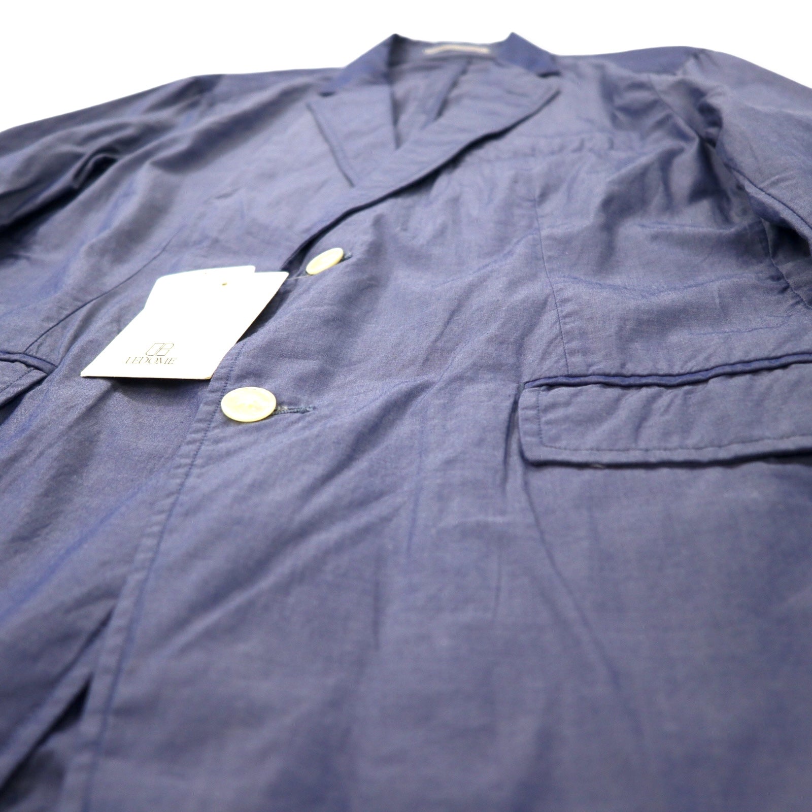417 EDIFICE 2B テーラードジャケット L ブルー コットン 15 - 010 - 312 - 3006 未使用品 - 日本然リトテ