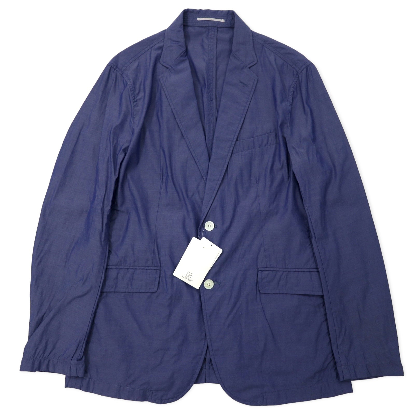 417 EDIFICE 2B テーラードジャケット L ブルー コットン 15 - 010 - 312 - 3006 未使用品 - 日本然リトテ