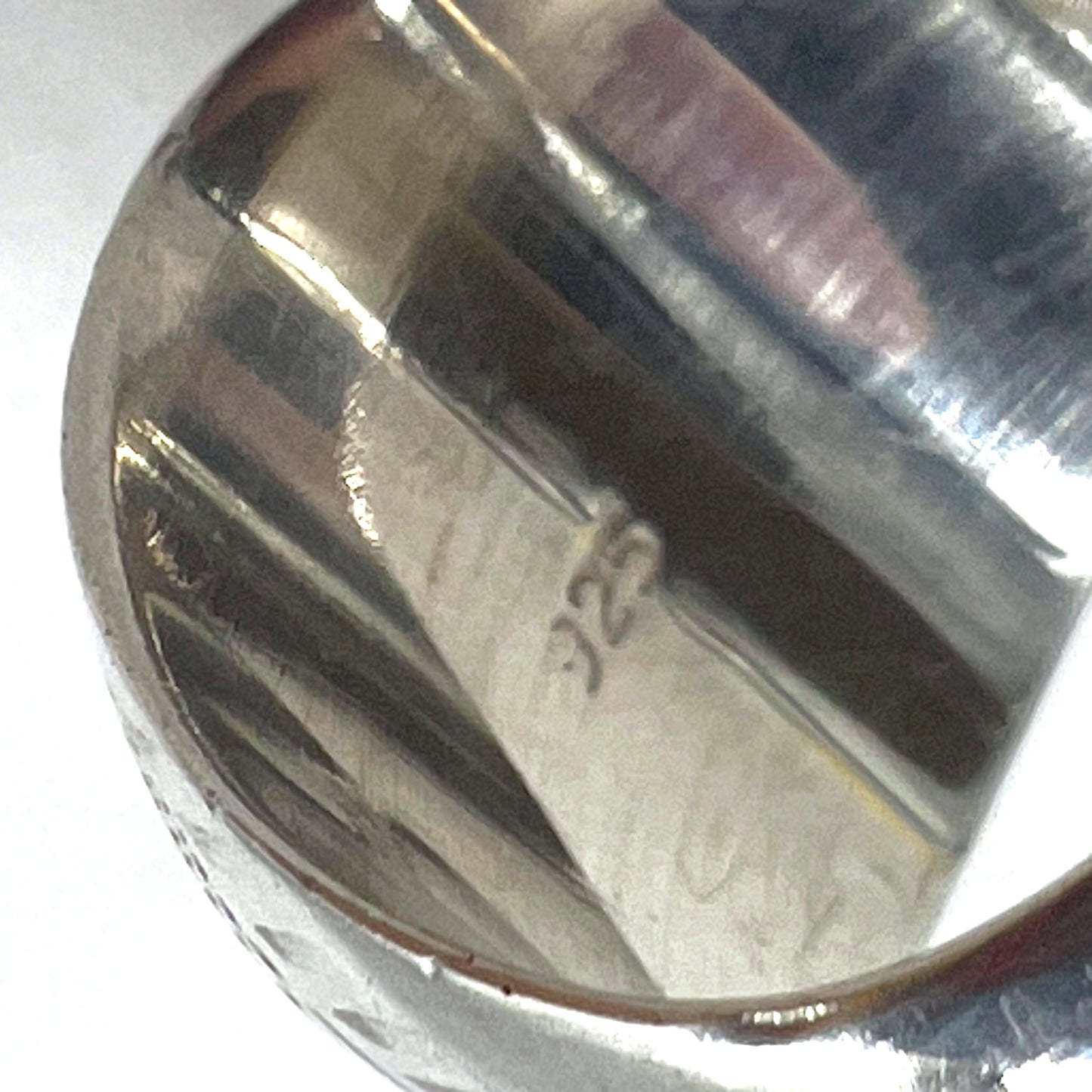 Vintage Silver Ring シルバーリング 指輪 9号 925 ドーム スタンプワーク