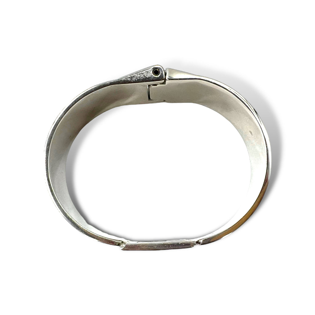 GUCCI G icon logo motif bracelet bangle silver made in Italy