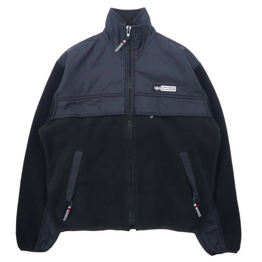 日本然リトテ-古着オンライン-VAN -JAC- ナイロン切り替え フリースジャケット M ブラック ポリエステル-VAN -JAC -Nylon Switch Fleece Jacket M Black Poliester