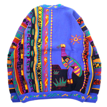 EMAROO Australia Australia MADE 3D Knit Sweater 18 Blue Multi 
