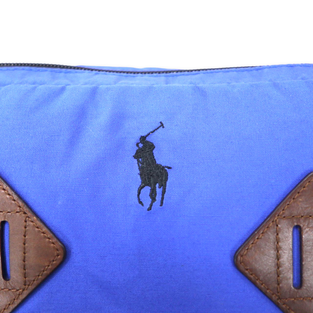 POLO RALPH LAUREN ライトウェイト マウンテン クロスボディバッグ ブルー コットン ナイロン スモールポニー刺繍