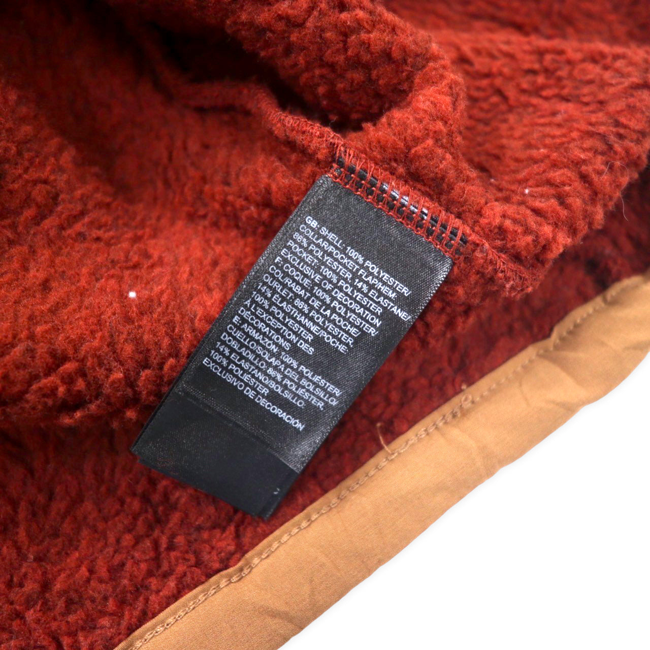 THE NORTH FACE ハーフジップ フリースジャケット XL レッド ポリエステル ビッグサイズ