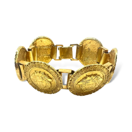 日本然リトテ-古着オンライン-GIANNI VERSACE イタリア製 メデューサ ブレスレット ゴールド-Gianni VERSACE Italian MADE Medusas Bracelet Gold