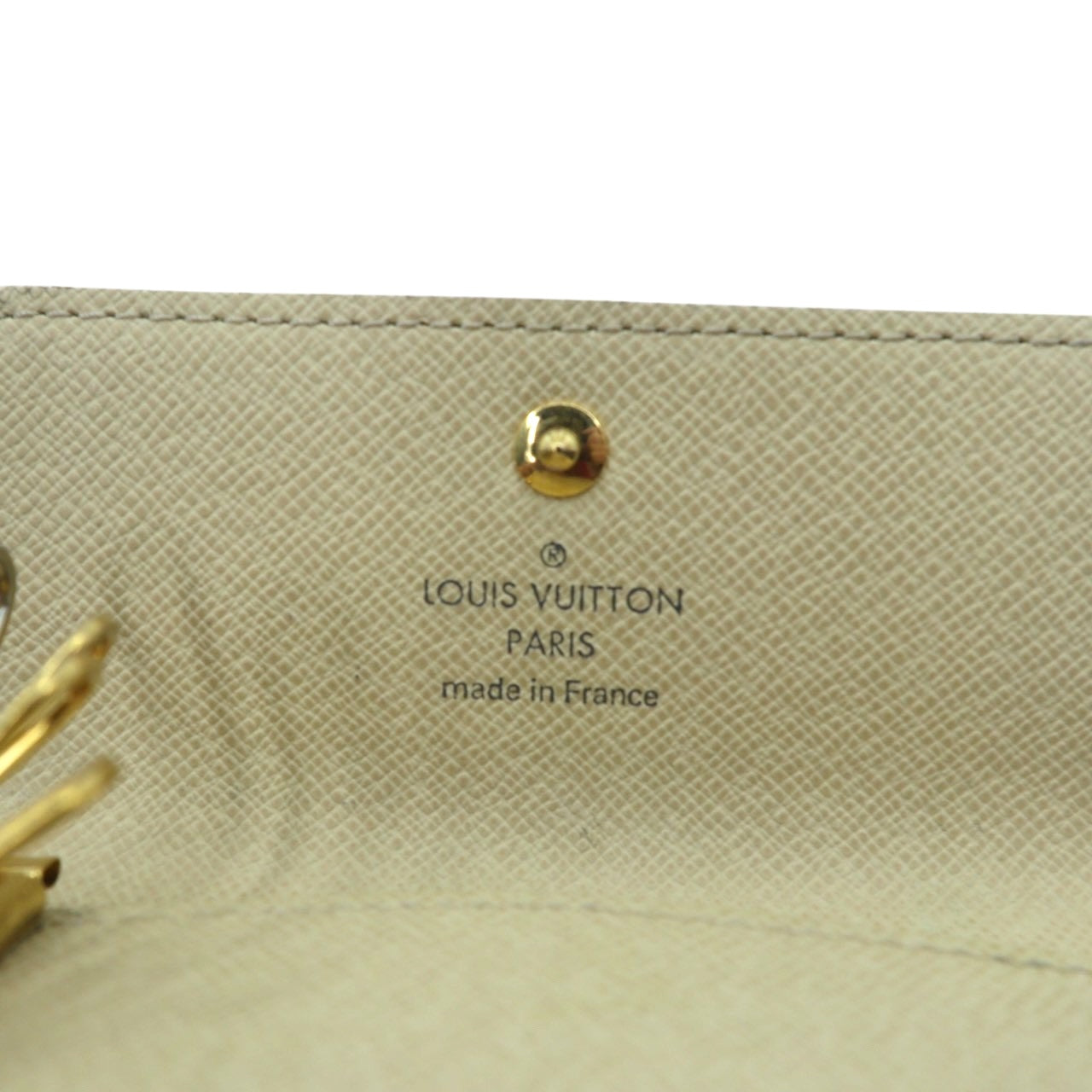 LOUIS VUITTON 4連キーケース ミュルティクレ4 ダミエ アズール ホワイト N60020 フランス製