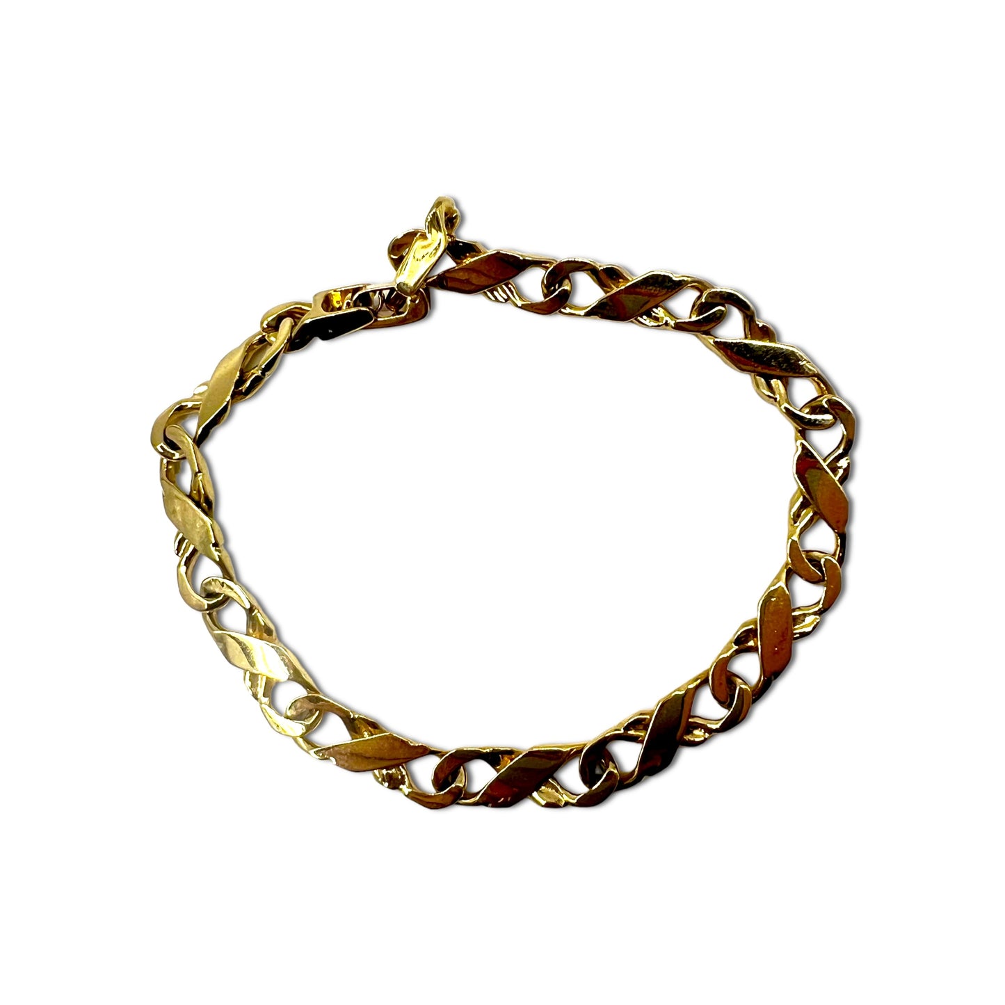 Vintage Link Chain Bracelet ヴィンテージ リンクチェーン ブレスレット 19cm ゴールド