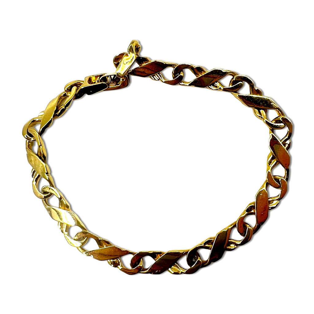 Vintage Link Chain Bracelet ヴィンテージ リンクチェーン ブレスレット 19cm ゴールド