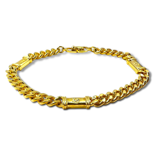 日本然リトテ-古着オンライン-Christian Dior ドイツ製 喜平 チェーン ブレスレット ゴールド GERMANY刻印-Christian Dior Germany MADE Kihei Chain Bracelet Gold GERMANY engraved