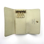 LOUIS VUITTON Damier Azur Multicle 4 Quadruple Key Case White N60020 Made in France