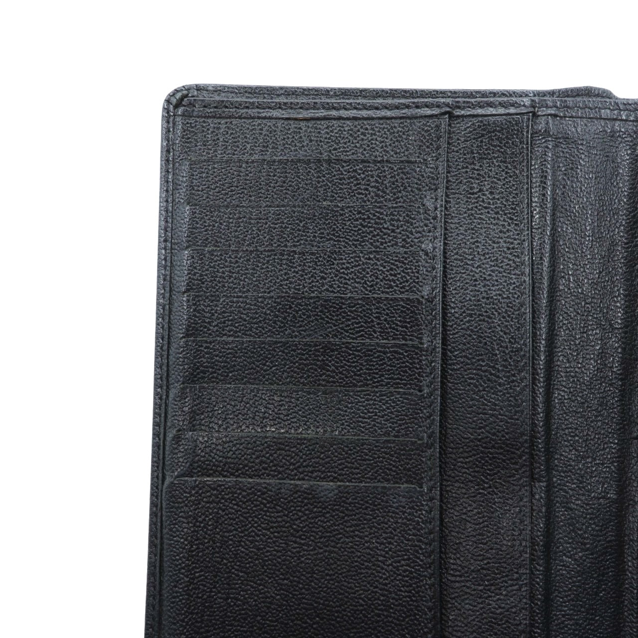 CHANEL Seburga Caviar Skin Long Wallet Black Leather Coco Mark A68706 Made in France