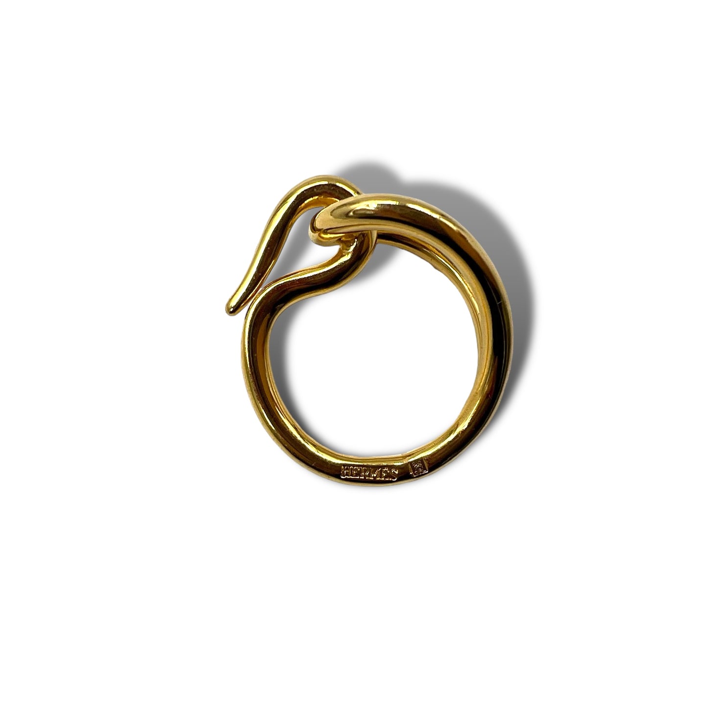 HERMES Scarf Ring Jumbo Gold Metal Anneau Jumbo – 日本然リトテ