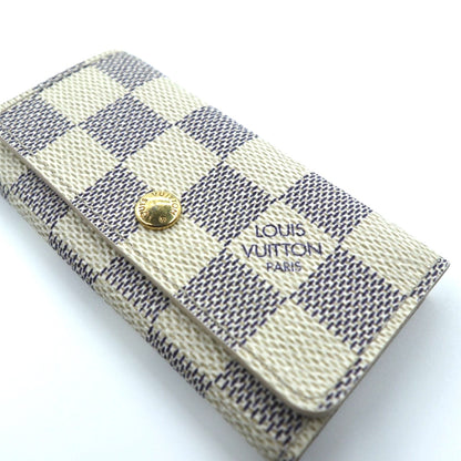 LOUIS VUITTON 4連キーケース ミュルティクレ4 ダミエ アズール ホワイト N60020 フランス製