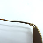 GUCCI Vintage Oval Sunglasses Gold Tortoiseshell Made in Italy