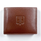 CELINE Bifold Wallet Brown Leather Embossed Triomphe Engraved Old Unused Item