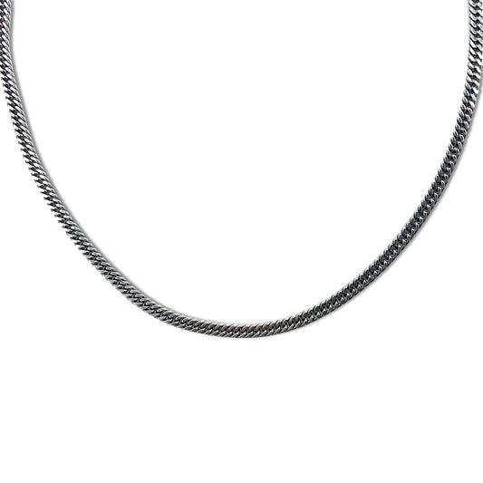 日本然リトテ-古着オンライン-Curb Chain Necklace 喜平 チェーンネックレス 56cm シルバー Pt-in プラチナ-Curb Chain Necklace Kihei Chain Necklace 56cm Silver Pt-in Platinum