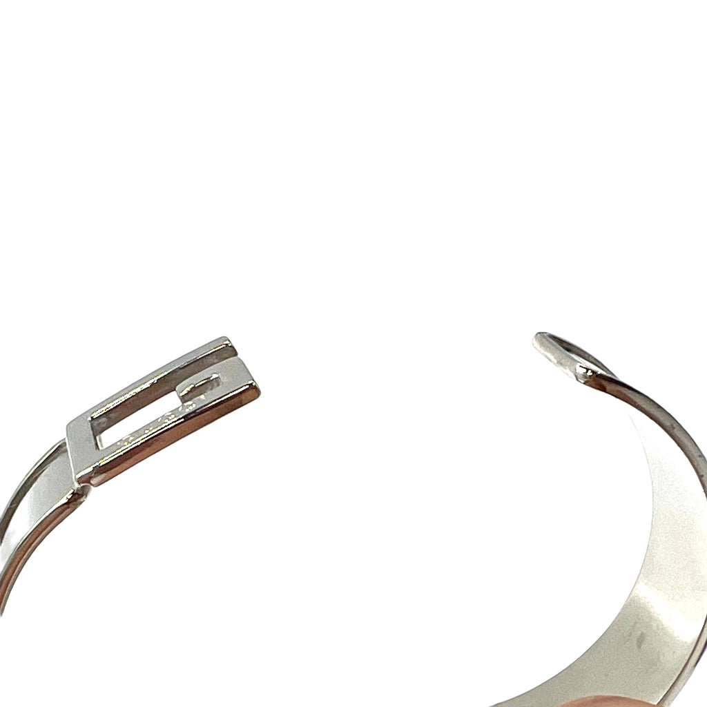 GUCCI G icon logo motif bracelet bangle silver made in Italy
