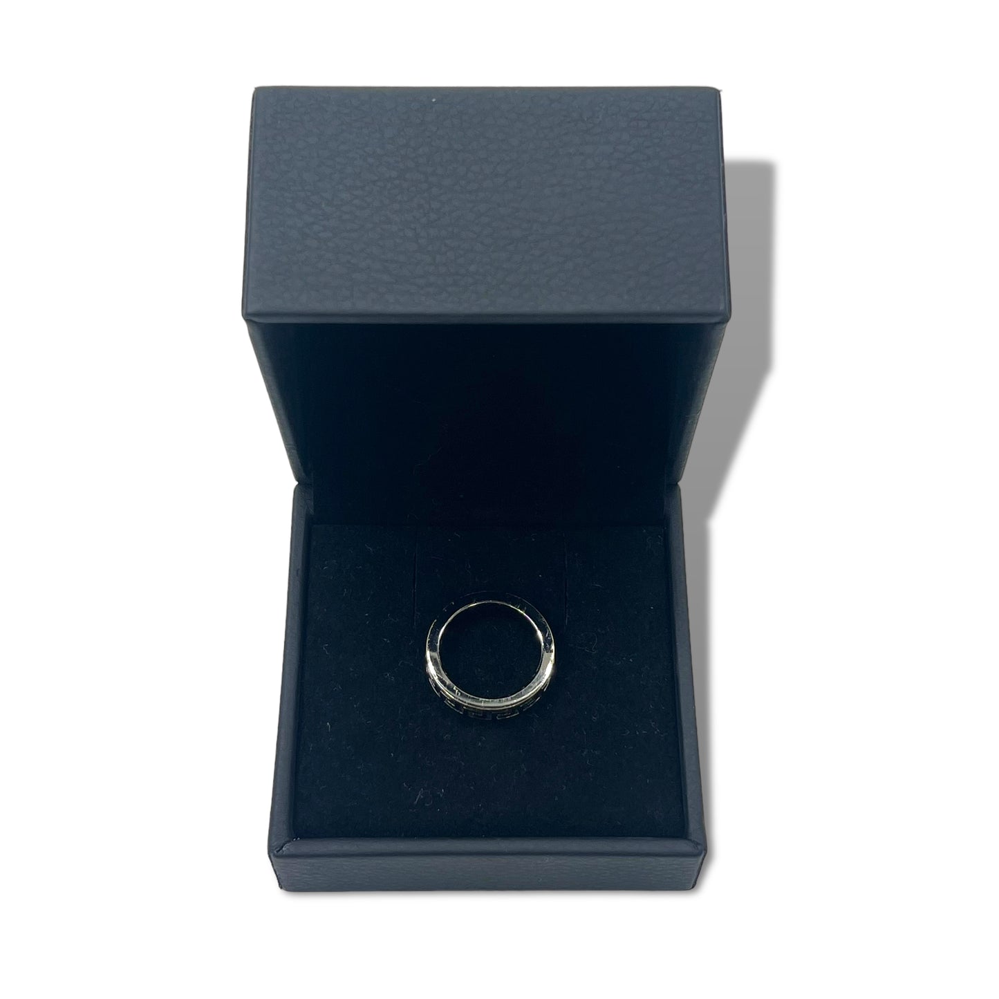 VERSACE グリークリング 指輪 16号 シルバー メタル メデューサ ロゴモチーフ イタリア製