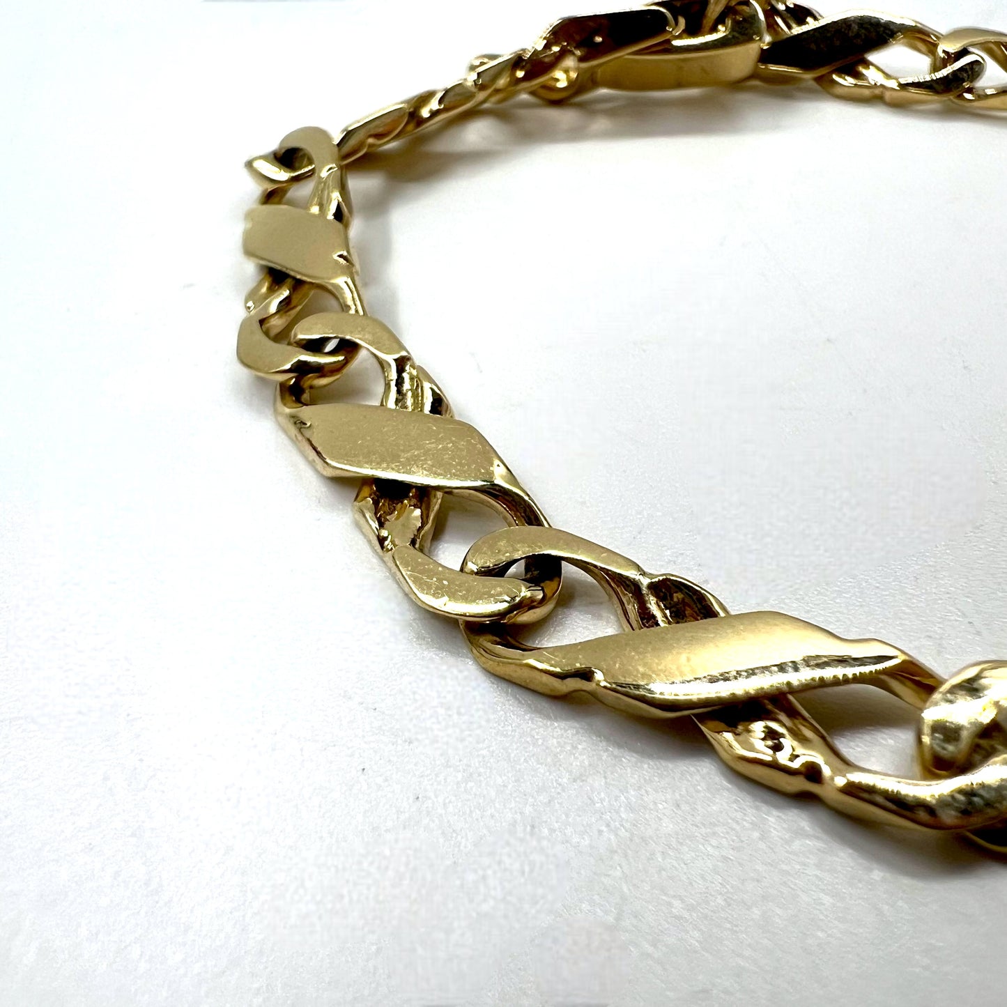 Vintage Link Chain Bracelet ヴィンテージ リンクチェーン ブレスレット 19cm ゴールド