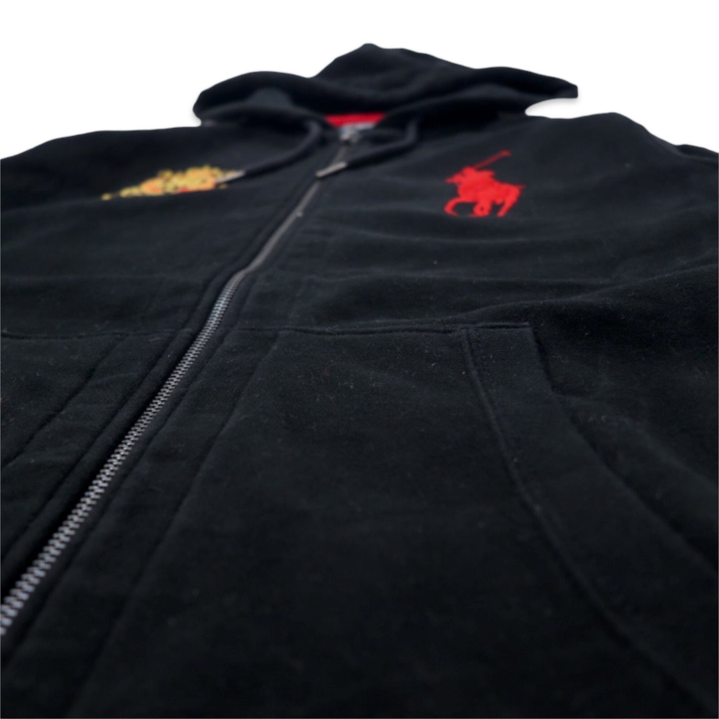 Polo by Ralph Lauren Reverse Weave Full Zip Up Hoodie L Black Cotton  Brushed Lining TALON Zip Big Pony – 日本然リトテ