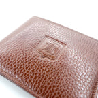 CELINE Bifold Wallet Brown Leather Embossed Triomphe Engraved Old Unused Item
