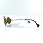 GUCCI Vintage Oval Sunglasses Gold Tortoiseshell Made in Italy