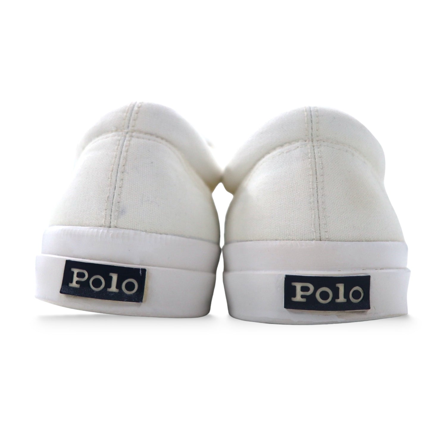 POLO RALPH LAUREN デッキシューズ スニーカー 28cm ホワイト キャンバス SKID RESISTANT SOLE AAM10301