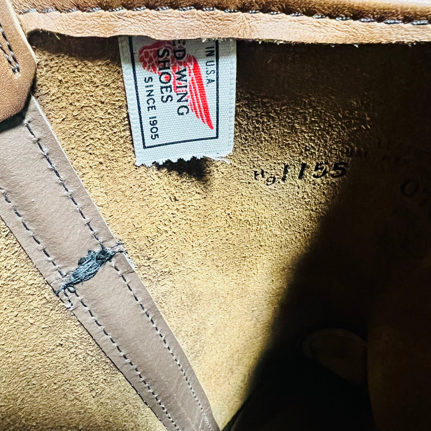 REDWING 89年 USA製 80s 11inch PECOS ペコスブーツ 26.5cm ブラウン レザー 1155 プリント羽タグ 縦羽