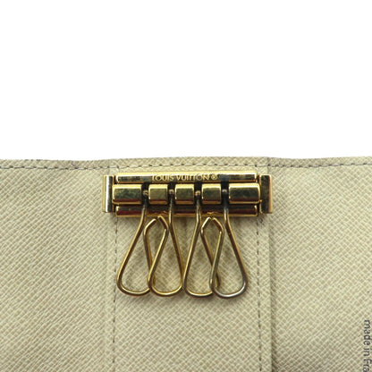 LOUIS VUITTON 4連キーケース ミュルティクレ4 ダミエ アズール ホワイト N60020 フランス製