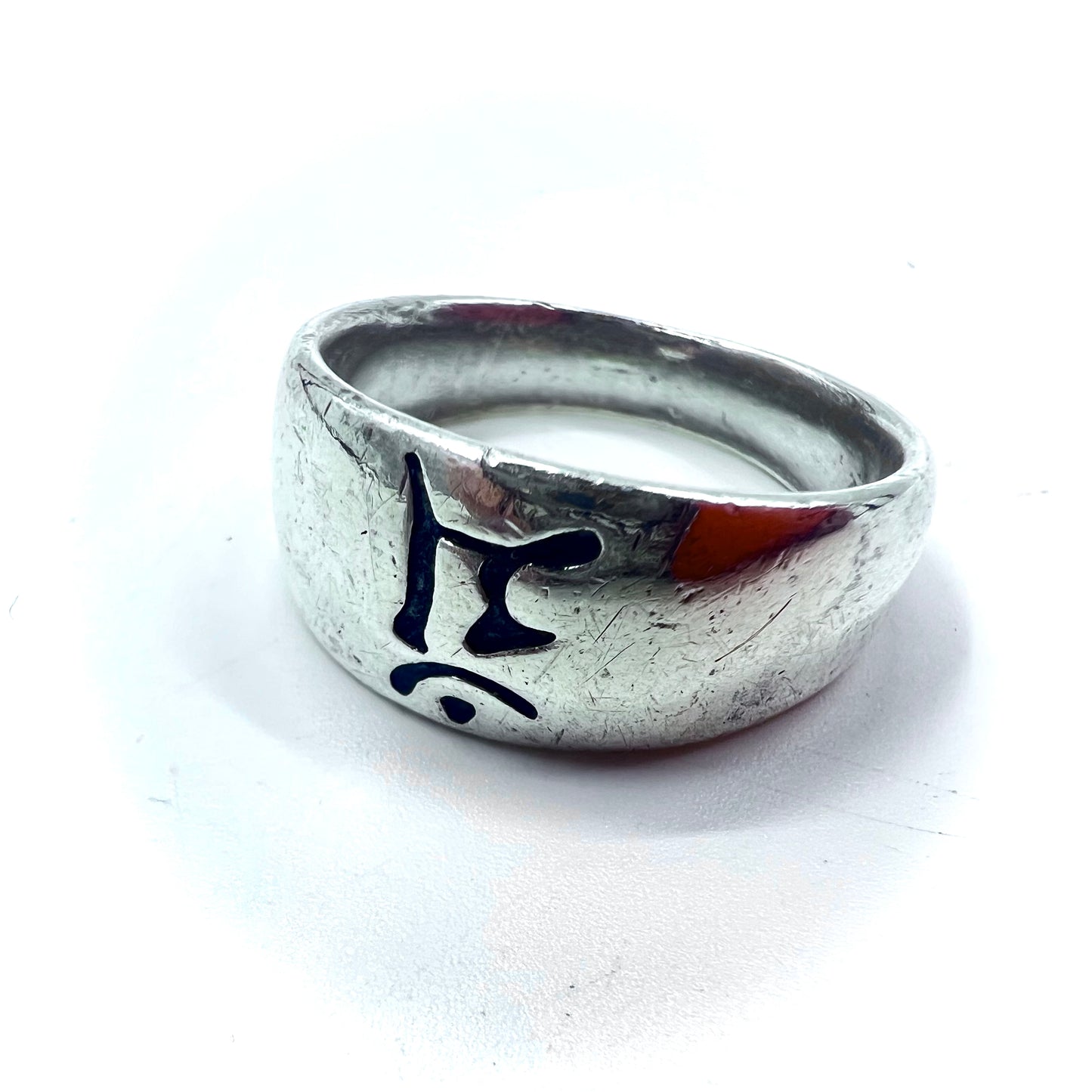 Vintage Silver Ring シルバー リング 指輪 25号 梵字